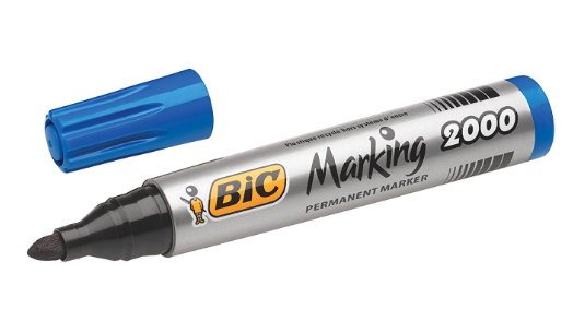 Marker permanent albastru varf rotund 2000 bic bc820914     