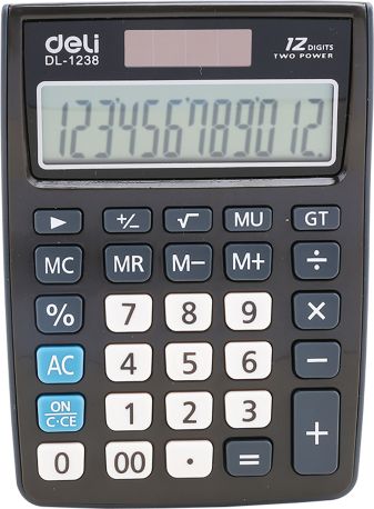 Calculator birou 12dig negru 1238 deli dle1238bk+++         