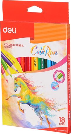Creioane colorate 18 culori colorun deli dlec00310          