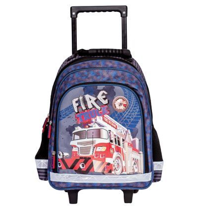 Ghiozdan trolley fire truck 38x29x14cm s-cool sc1641