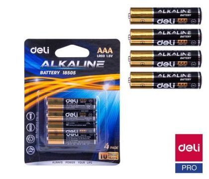 Baterii r3 (aaa) alcaline 4 buc/set deli dle18505