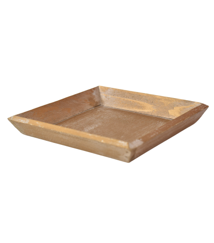 Tava/sup. Lemn lumanari/ decoratiuni 20x20 cm auriu 492524