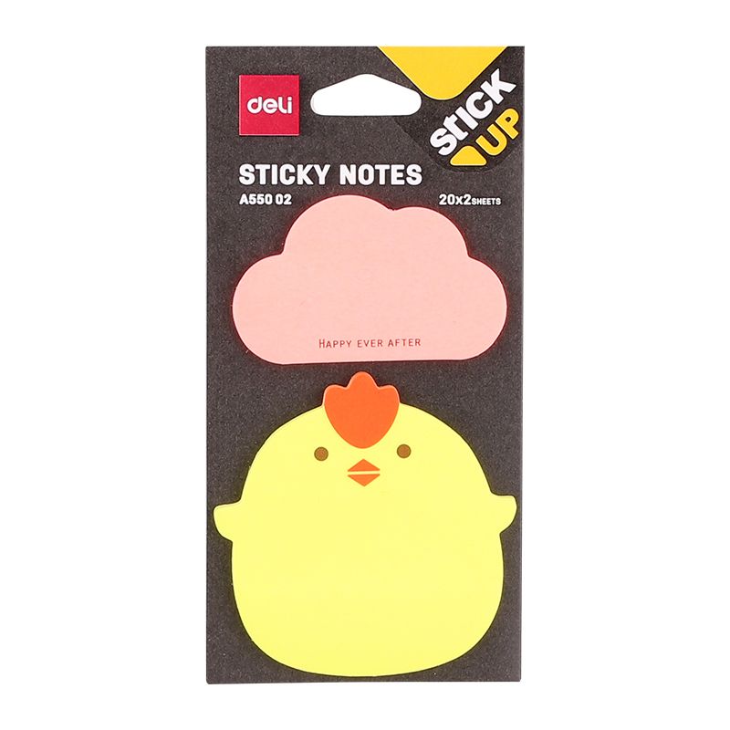 Notes adeziv animale 76*76mm 2*20 file deli dlea55002