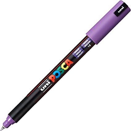 Marker uni pc-1mr posca 0.7mm varf fin metalic violet 