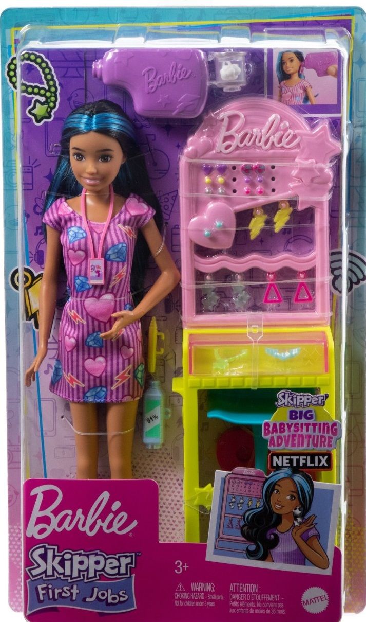 Papusa - Barbie Skipper - First Jobs Ear Piercer - Mattel