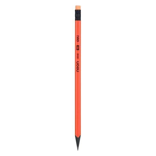 Creion grafit cu guma fara lemn hb neon deli u54600