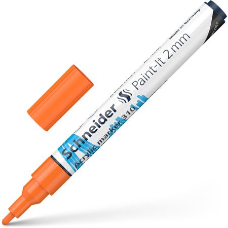 Marker vopsea acrilica paint-it 310 2mm schneider portocaliu