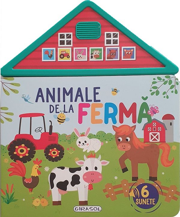 Carte cu sunete: Animale de la ferma. 6 sunete