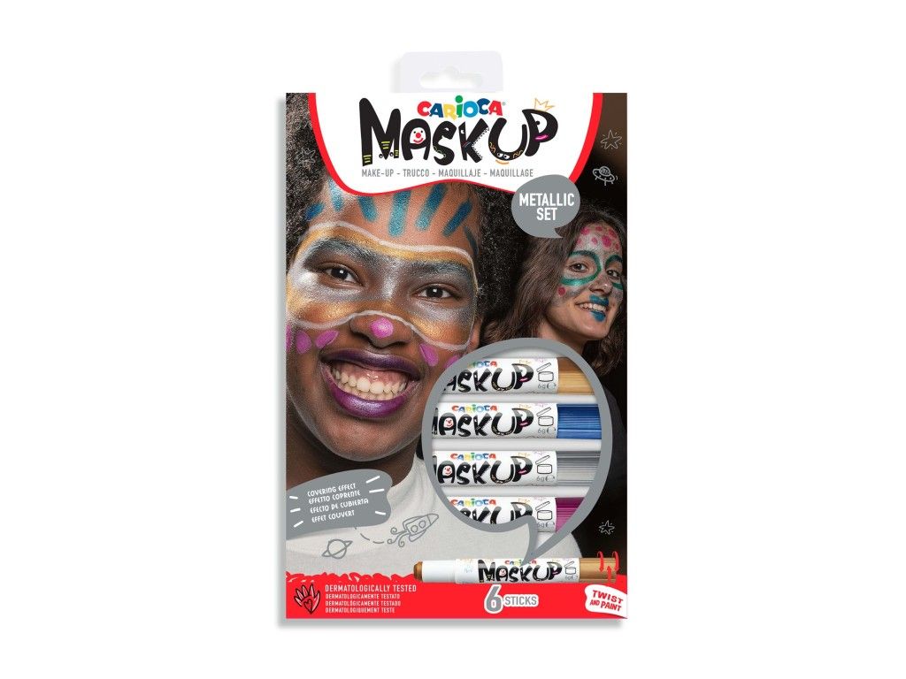 Carioca mask-up mettalic 6/set skr206