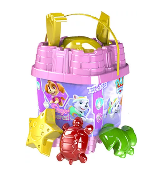 Galeata nisip castel 20cm cu accesorii Paw patrol fete 1026       