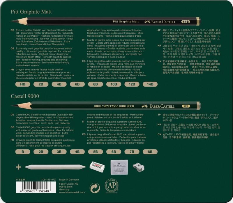 Set 20 buc creion grafit mat+castell 9000 fc115224