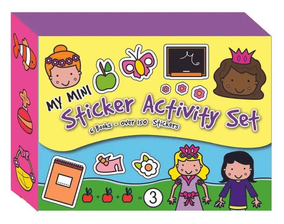 Set 6 mini-carti de activitati si stickere 6180