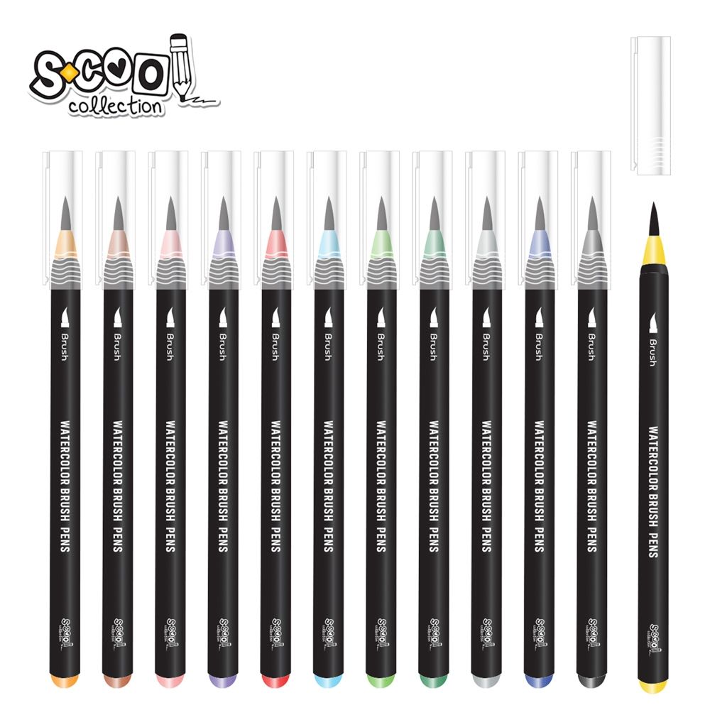 Set markere pe baza de apa vf.Pensula+pensula sc2398