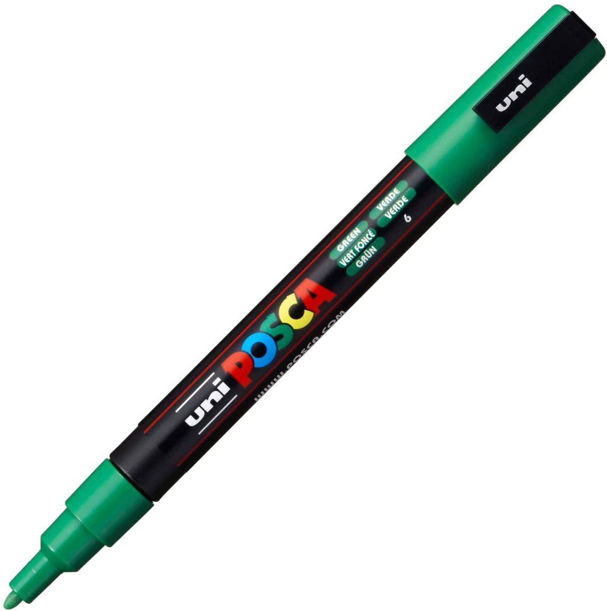 Marker uni pc-3m posca 09-13mm verde