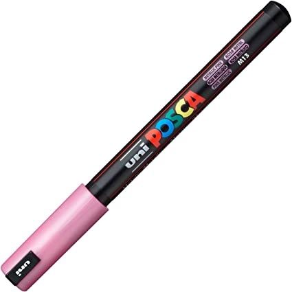 Marker uni pc-1mr posca 0.7 mm varf fin metalic roz metal k