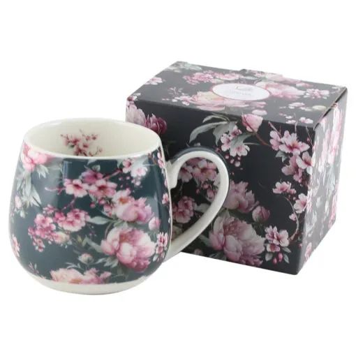 Cana portelan 430 ml noemi black in cutie decorativa