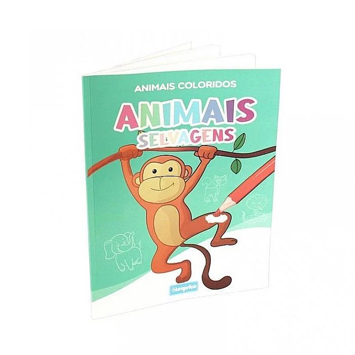 Carte de colorat colorful animals animale salbatice 