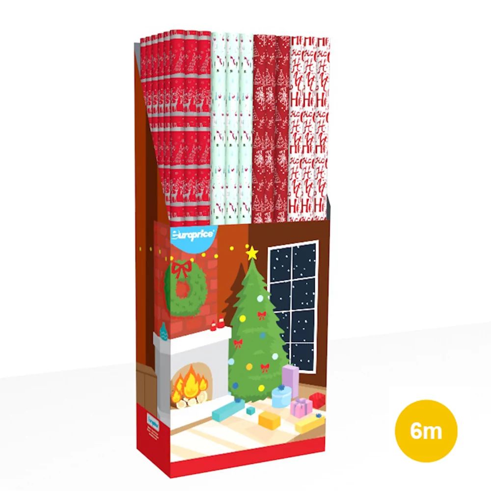 Hartie de ambalat 70x600 christmas fireplace - europrice