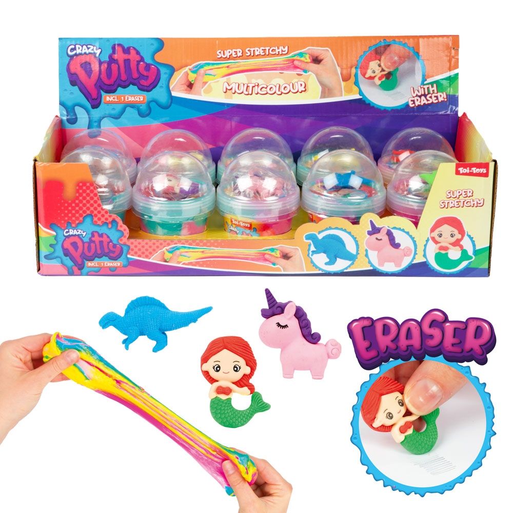 Putty curcubeu super stretchy cu radiera figurina 35770z