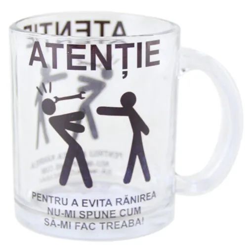 Cana din sticla transparenta  atentie pentru a evita 8006