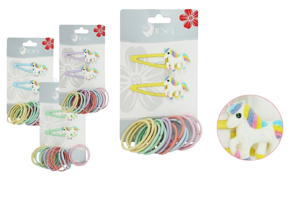 Set elastice si agrafe de par 18piese 81576