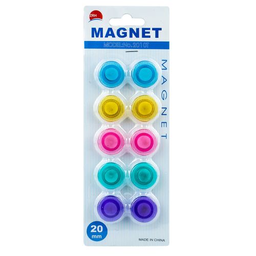 Magneti color rotunzi 20mm 10 buc/set 2010t