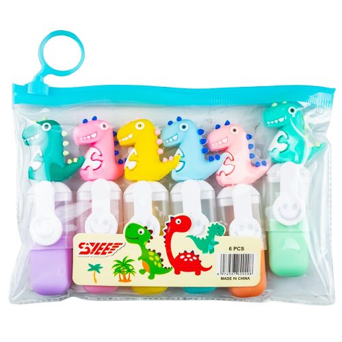Text markere pentru copii dinozaur 6 buc/set 709-d
