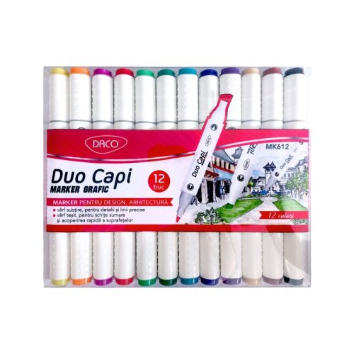 Marker grafic 12/set duo capi daco mk612