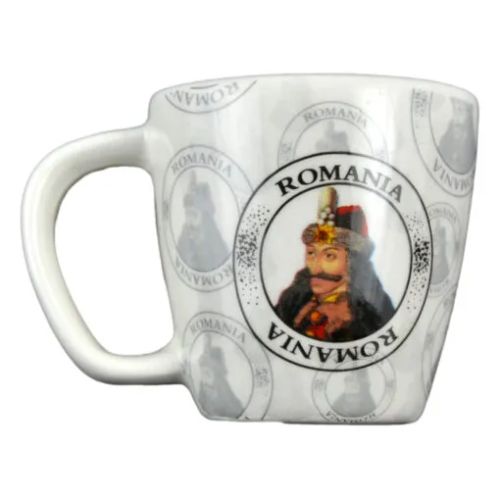 Magnet de frigider ceramica cana Romania/Vlad Tepes 8cm 2326