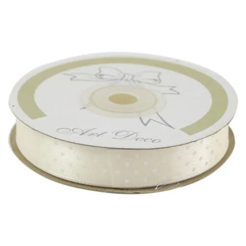 Panglica satin cu buline 15mmx25m 478806