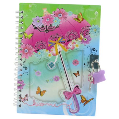 Agenda cu lacat umbrela 13x18cm 815