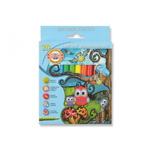 Carioca 24 culori owls - koh-I-noor k1012-24 2