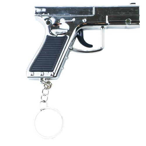 Breloc pistol 3 in 1 cu lumina 112