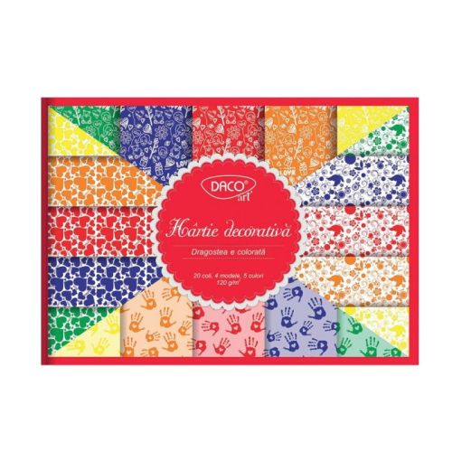 Hartie decorativa a4 20coli dragostea daco hr924