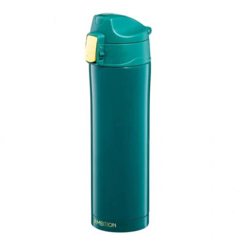 Cana termica verde cu blocaj 420ml royal 84556