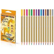 Creioane Color 12 Culori + Argintiu + Auriu SC323