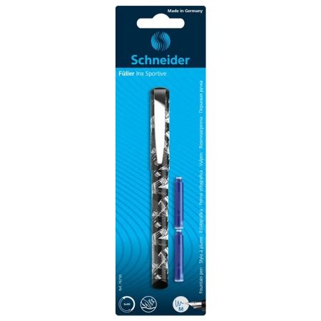 Stilou schneider inx sportive + 2rez / blister negru