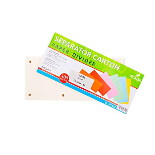 Separator carton 10.5x24cm 160g set 100 crem ecada