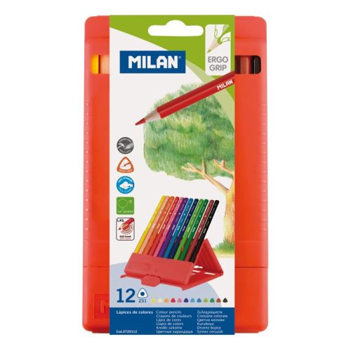 Creion color 12 milan cutie plastic
