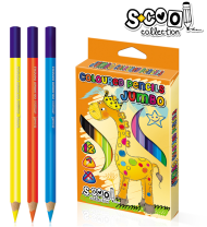 Creioane color triunghiulare jumbo 12 culori SC181