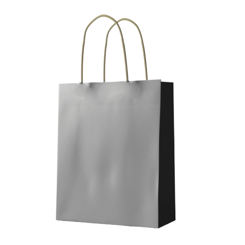 Punga hartie craft argintie 18x23x10 150gr  sc2731