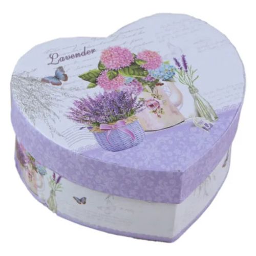 Cutie cadou inimioara floral/heart 61345