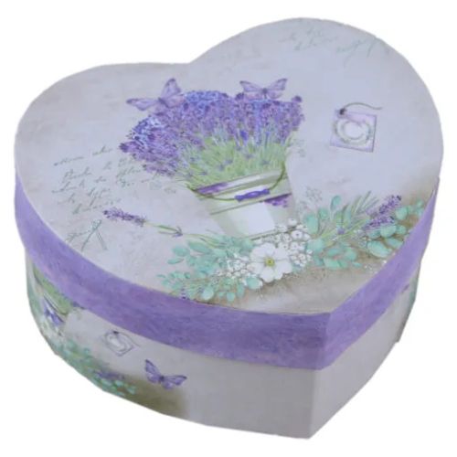 Cutie cadou inimioara floral/heart 61345