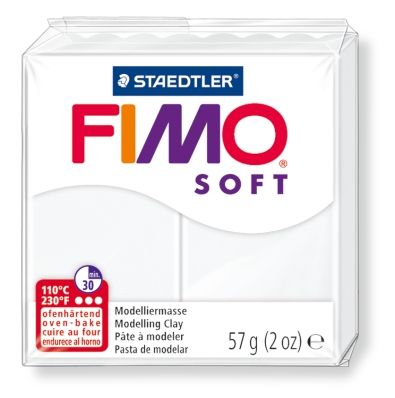 Pasta modelare fimo soft 56g cul 0 alb sth-8020-0