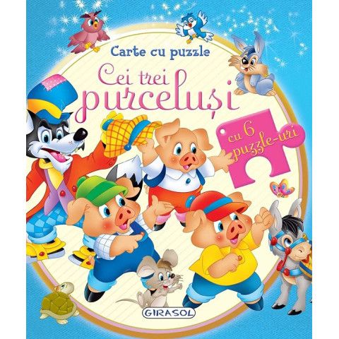 Carte cu puzzle-cei trei purcelusi