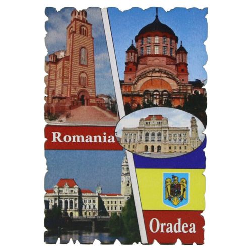 Magnet frigider din lemn 6x9cm romania oradea mgs172