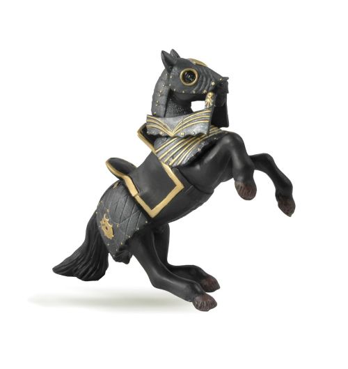 Papo figurina cal negru in armura papo39276