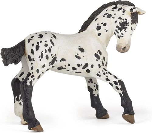 Figurina manz appaloosa negru papo51540