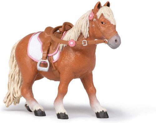 Figurina ponei shetland cu sa papo51559