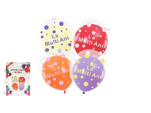 Set baloane duble 25-30cm la multi ani 4buc 061404